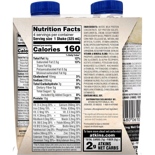 Atkins Protein Shake, 4pk