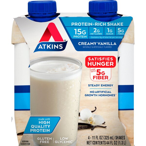 Atkins - Batido de proteínas, paquete de 4