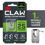 3M CLAW Drywall Picture Hanger with Temporary Spot Marker, Holds 25 lb, thumbnail image