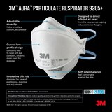 3M Aura Particulate Respirator 9205+ N95 Mask, 3 CT, thumbnail image