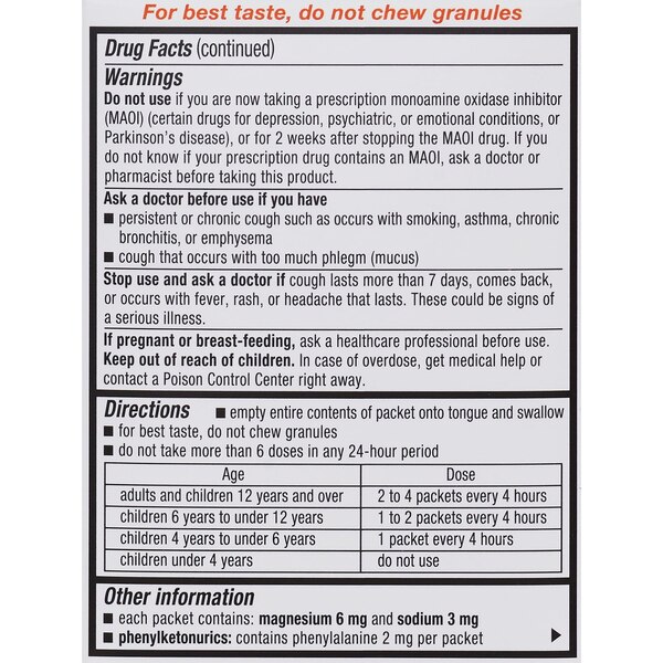 Mucinex Children's Chest Congestion Expectorant and Cough Suppressant Mini-Melts, Orange Cream, 12 CT (Packaging May Vary)