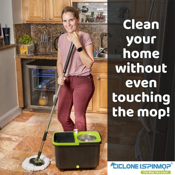 CICLONE ISPINMOP White Microfiber Mop Head Refill