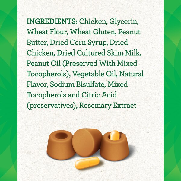 Greenies Pill Pockets Capsule Size Natural Dog Treats with Real Peanut Butter