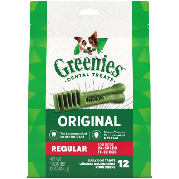 Greenies Dental Treats Original, Regular, 12 ct