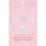 Yes Studio Lets Play Footsie Pink Grapefruit + Jojoba Moisturizing Foot Mask, thumbnail image