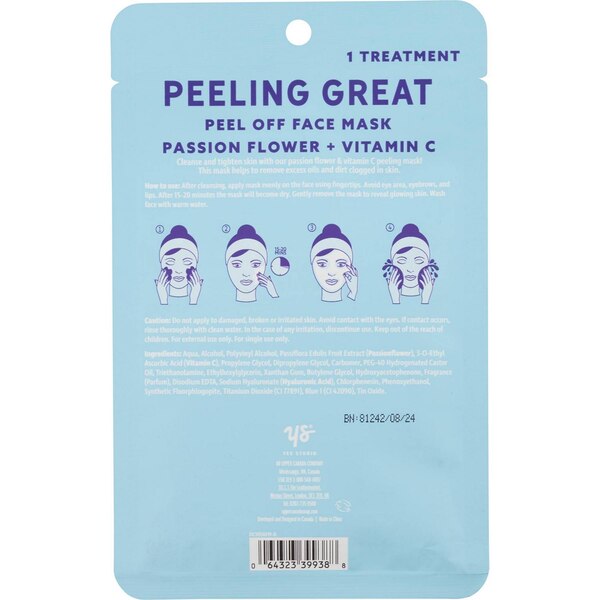 Yes Studio Peeling Great Passion Flower + Vitamin C Peel-Off Face Mask