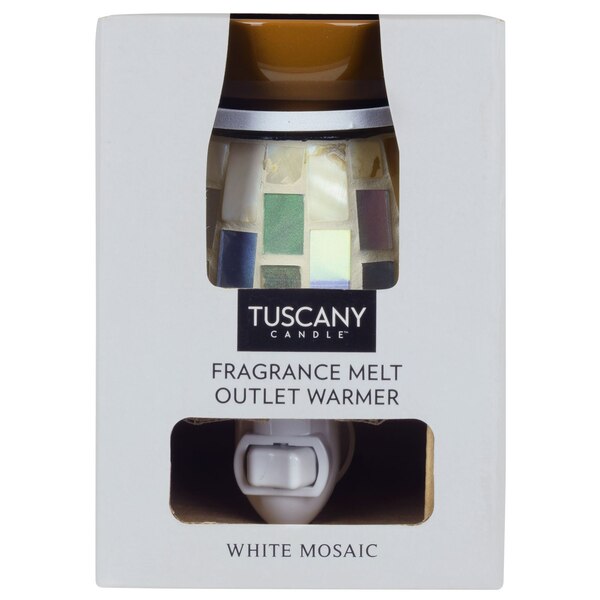 Tuscany Candle Plug-In Wax Warmer, White Mosaic