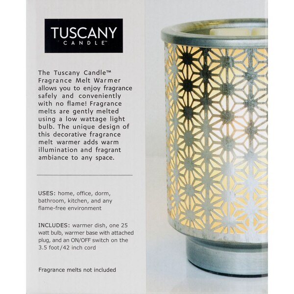Tuscany Candle Table Top Wax Warmer, Galvanized Metal