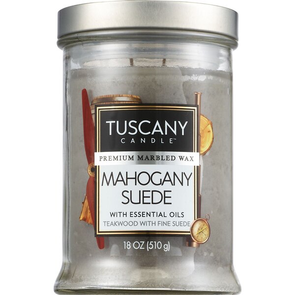 Tuscany Candle 2-Wick Candle, Mahogany Suede, 18 oz