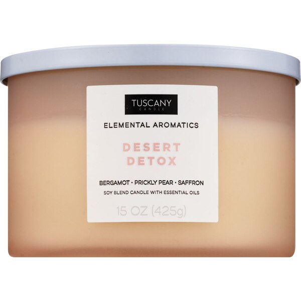 Tuscany Candle 3-Wick Candle, Desert Detox, 15 oz
