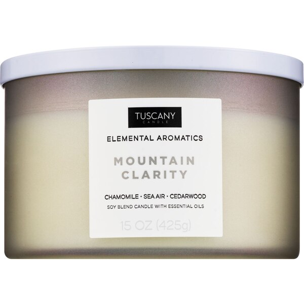 Tuscany Candle Elemental Aromatics 3-Wick Candle, Mountain Clarity, 15 oz
