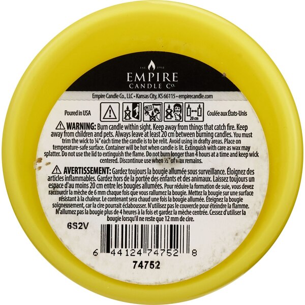 Tuscany Candle 2-Wick Color Splash Candle, Iced Lemon & Coconut, 12 oz