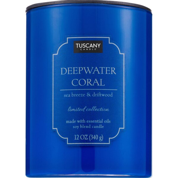 Tuscany Candle 2-Wick Color Splash Candle, Deep Water Coral, 12 oz