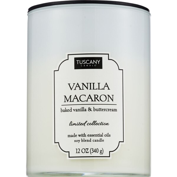 Tuscany Candle 2-Wick Color Splash Candle, Vanilla Macaron, 12 oz