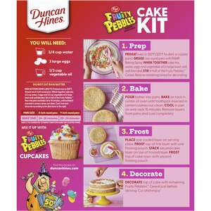 Duncan Hines Epic Fruity Pebbles Cake Kit, 28.5 OZ