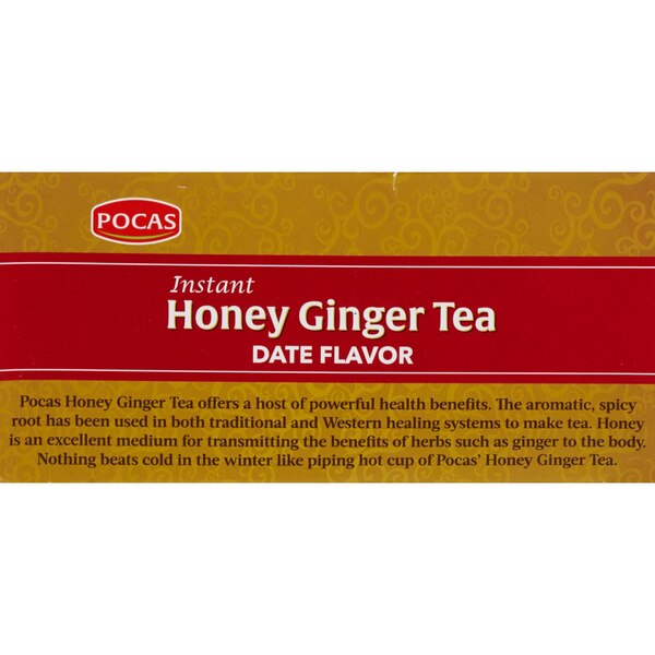 Pocas Honey Ginger Tea Powder Sachets with Date, 20 CT