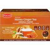 POCAS Instant Honey Ginger Tea, Original Flavor, 6.3 OZ, 10 CT, thumbnail image