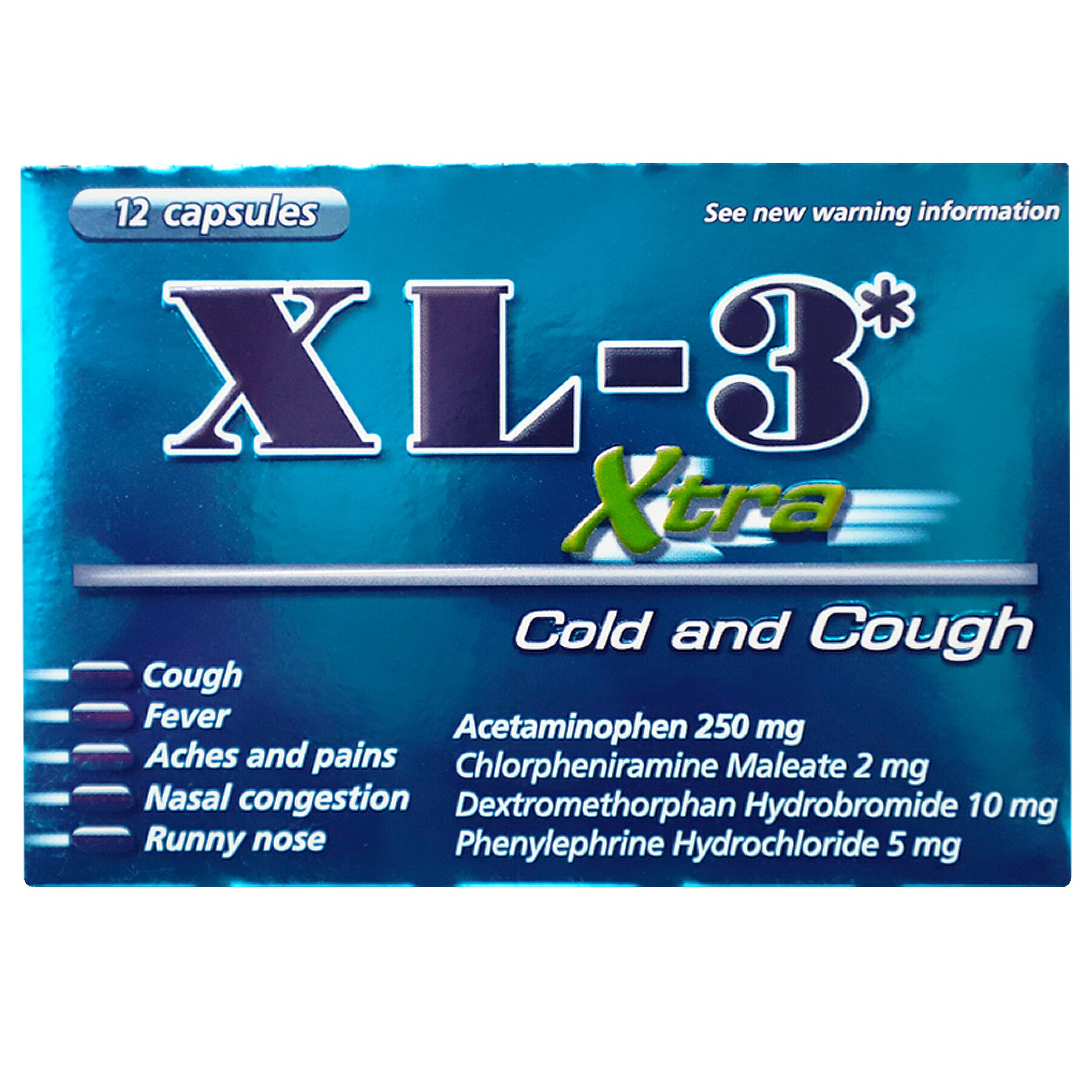 XL-3 Xtra Cough and Cold, 12 cápsulas