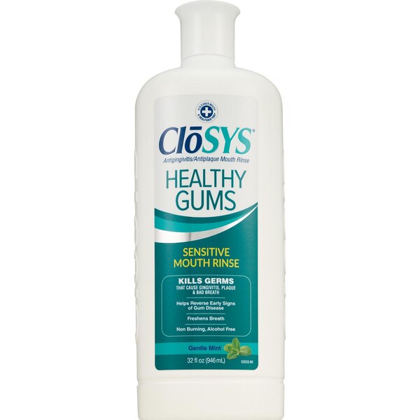 Closys Healthy Gums Sensitive Mouth Rinse, Gentle Mint, 32 OZ
