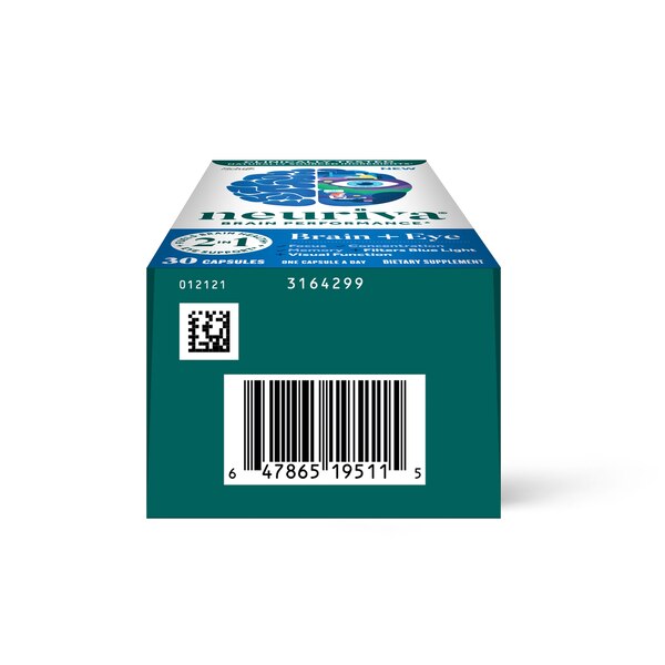Neuriva Brain + Eye Health Capsules with Vitamins A & C, Lutein and Zeaxanthin, 30 CT