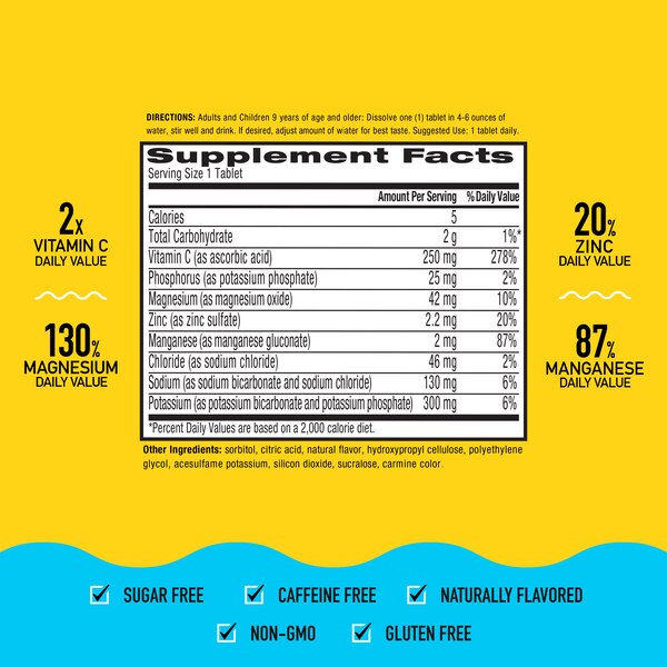 Airborne Electrolyte Replenisher Effervescent Tablets, 10 CT