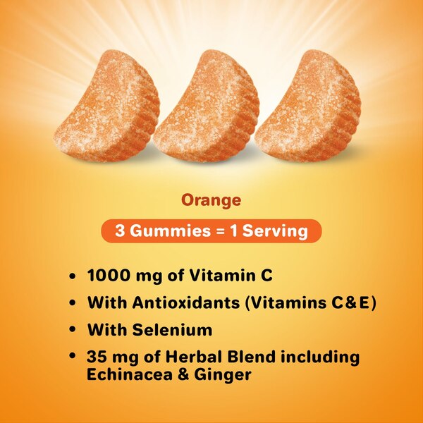 Airborne Vitamin C Gummies, Zesty Orange, 42 CT