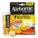 Airborne Vitamin C and Immune Support Supplement, Zesty Orange Effervescent Tablets, 20 CT, thumbnail image