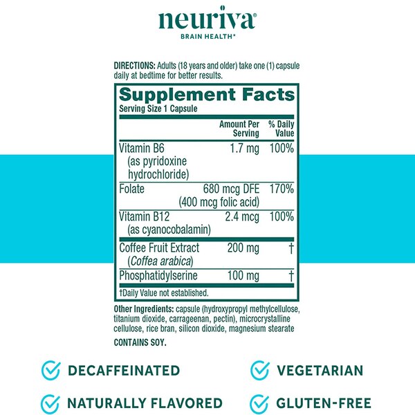 Neuriva Plus Brain Performance Capsules, 30 CT