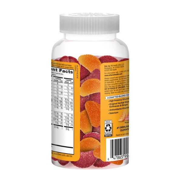 Airborne Immune Support Gummies, Mixed Fruit, 63 CT Family Pack
