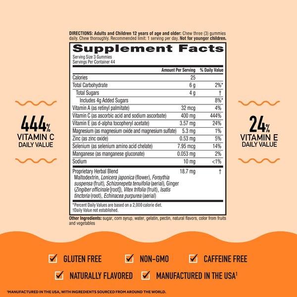 AIRBORNE Immune Essentials Gummies, 132 CT