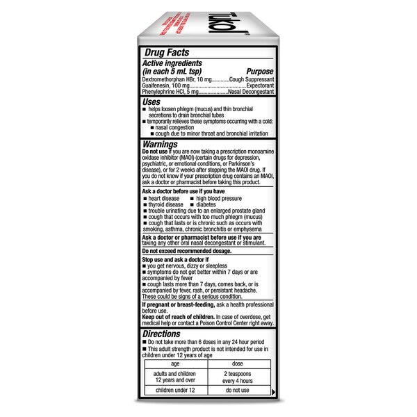 Tukol Multi-Symptom Cold Relief DM10+GU100+PE5/5ml Liquid