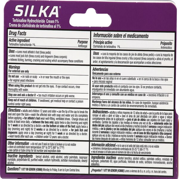 Silka Antifungal Cream for Athlete’s Foot, Full Strength, 1 OZ