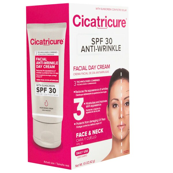 Cicatricure Anti-Wrinkle Facial Day Cream with SPF 30 Sunscreen for Face and Neck, 1.5 OZ