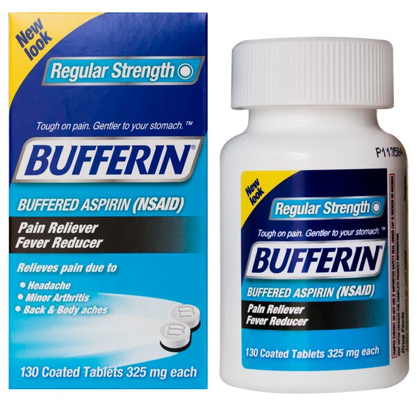 Bufferin Buffered Aspirin 325mg Coated Tablets