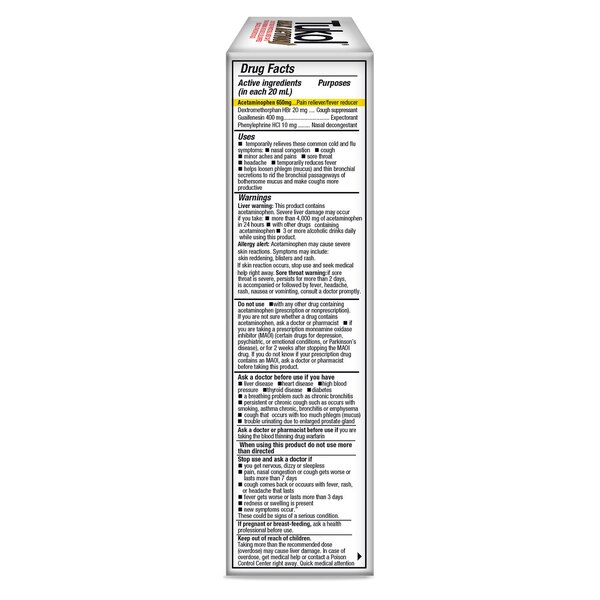 Tukol Max Action Cold and Flu Syrup, 6 FL OZ