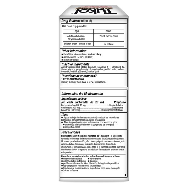Tukol MaxAction Severe Conges&Cough DM20+GU400+PE10/20ml Liq