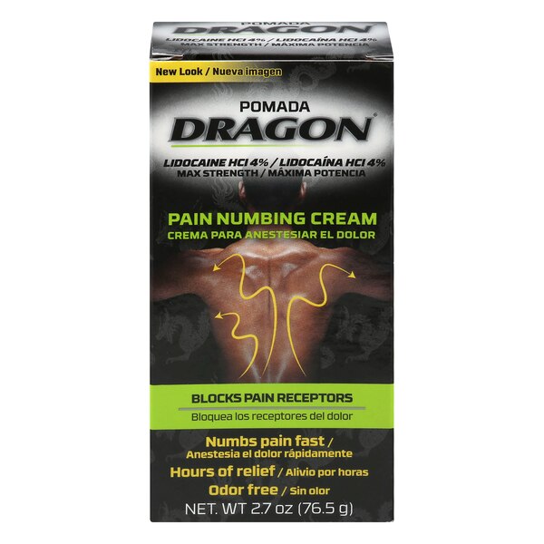 Pomada Dragon Pain Numbing Lidocaine Cream, Max Strength, 2.7 Oz