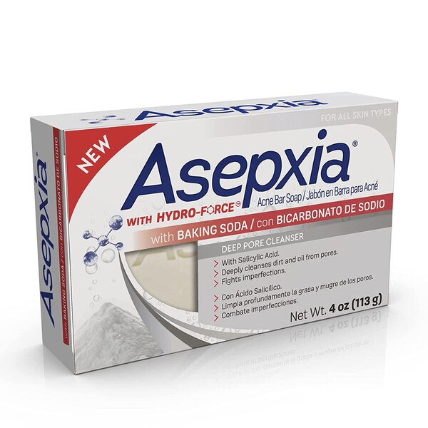 Asepxia Acne Bar Soap with Baking Soda and Salicylic Acid, 4 OZ