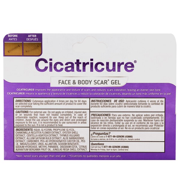 Cicatricure Face & Body Scar Gel, 1 OZ