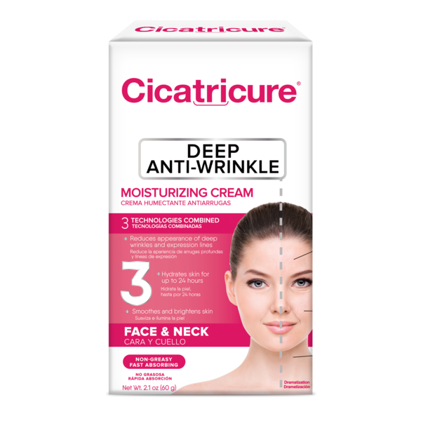 Cicatricure Deep Anti-Wrinkle Moisturizing Cream for Face and Neck, 2.1 OZ