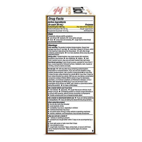Tukol Cold & Flu Daytime, Honey, 4 OZ