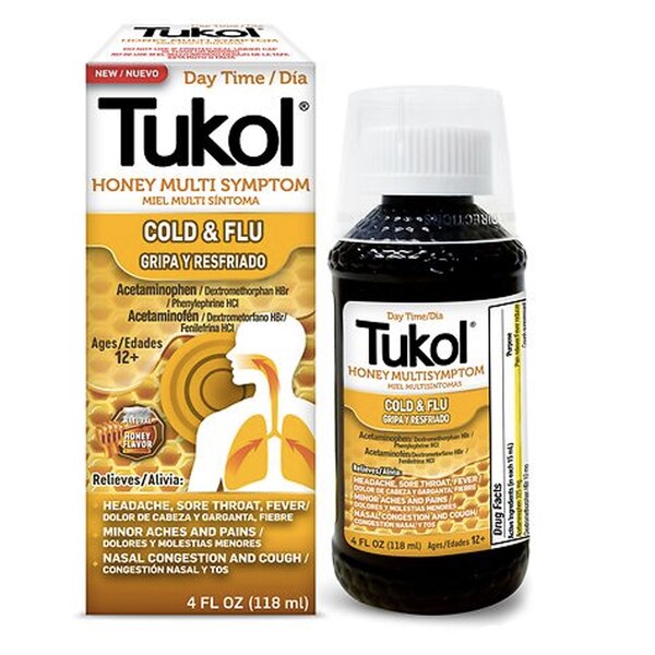 Tukol Cold & Flu Daytime, Honey, 4 OZ