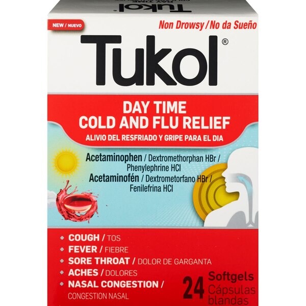Tukol Daytime Cold & Flu Relief, 24 CT