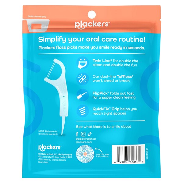 Plackers Twin Line Flossers, Cool Mint, 150 CT