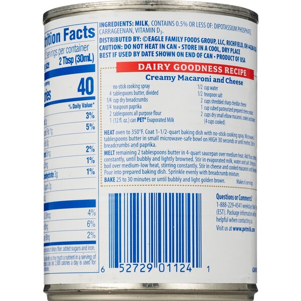 Pet Evaporated Milk with Vitamin D, 12 OZ