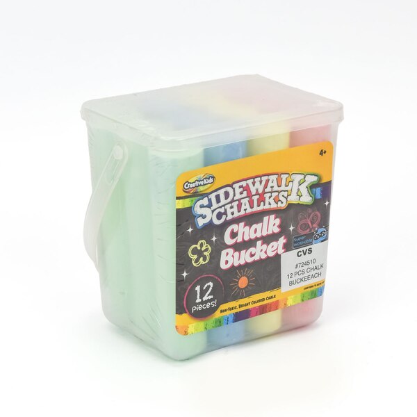 Creative Kids 12-Piece Sidewalk Chalk Bucket