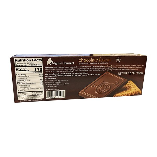 Original Gourmet Chocolate Fusion Milk Biscuits, 3.6 OZ