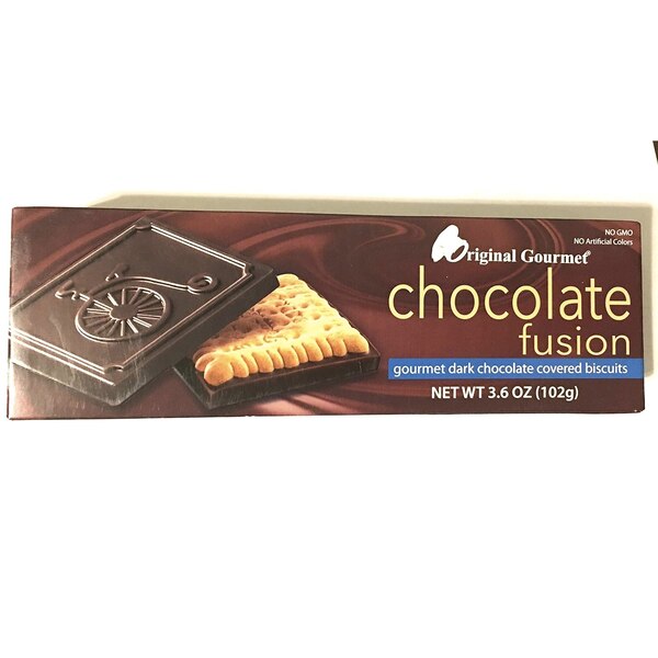 Original Gourmet Chocolate Fusion Dark Chocolate Covered Biscuit, 3.6 OZ