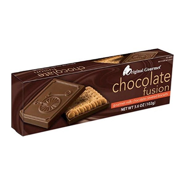 Original Gourmet Chocolate Fusion Dark Chocolate Covered Biscuit, 3.6 OZ