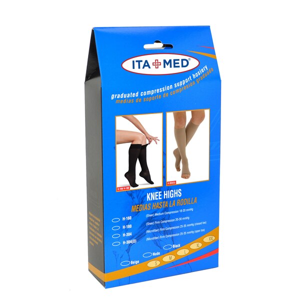 ITA-MED Firm Sheer Compression Knee High Stockings
